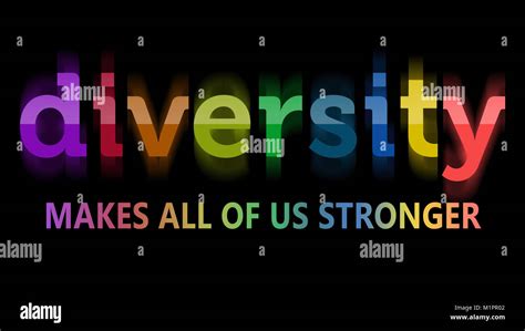 Poster For Diversity In Rainbow Colors Stock Photo Alamy