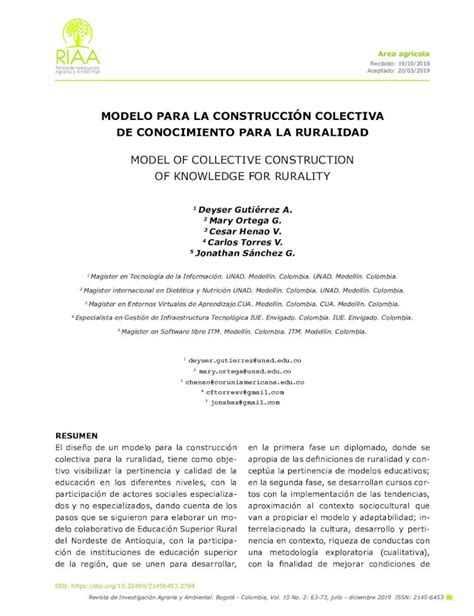 PDF MODELO PARA LA CONSTRUCCIÓN COLECTIVA DE MODELO PARA LA