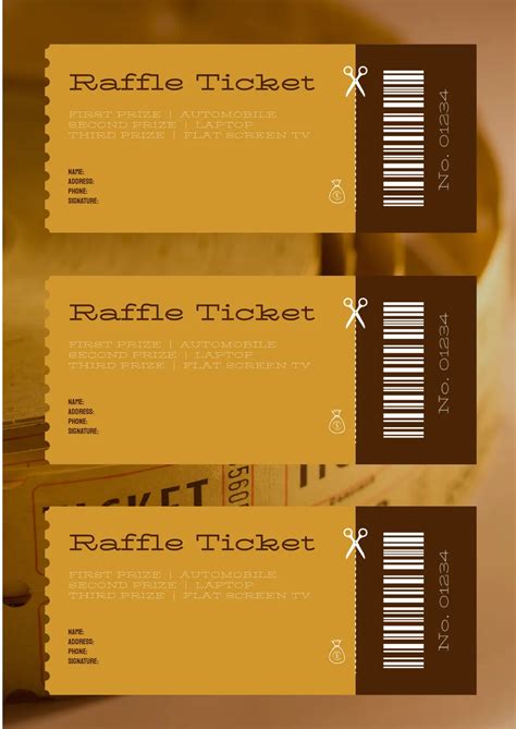 Free Raffle Ticket Template Pdf Templates Jotform Off