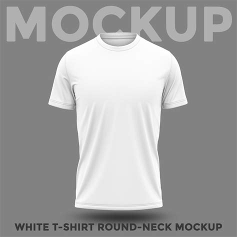 Premium Photo Male White Tshirt Mockup Front View On Dark Background