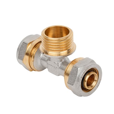 Plumbing 90 Degree Compression Fittings Male Tee For Pex Al Pex Pipe