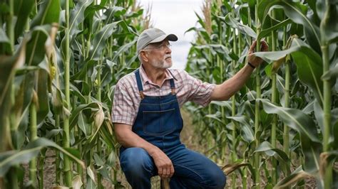 Retrato De Um Agricultor Agr Nomo S Nior Que Trabalha Arduamente Em Um