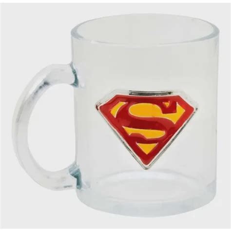 Caneca Vidro Bras O Metal Superman Ml Liga Da Justi A Submarino