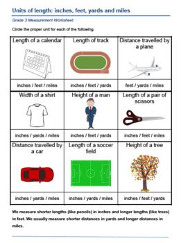 Measuring Inches Feed Yards Miles Teaching Resources Tpt