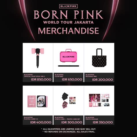 Harga Merchandise Konser Blackpink Born Pink In Jakarta Murah