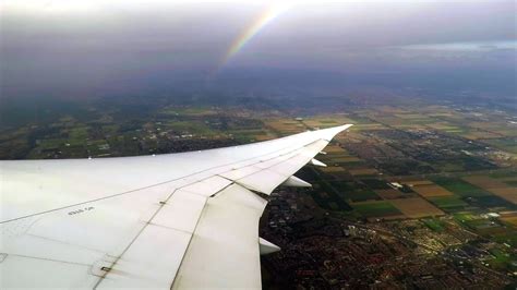 Rainbow Klm Boeing 787 9 Dreamliner Wing View Takeoff From Amsterdam