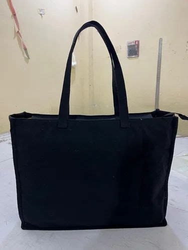 Plain Loop Handle Black Canvas Tote Bag 20 Kgs At Rs 155 Piece In New