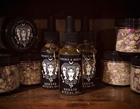 Hekate Ritual Oil Thorn And Moon Thornandmoon