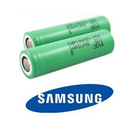 Batteria Samsung INR18650 25R 2500mAh 20A Polo Piatto