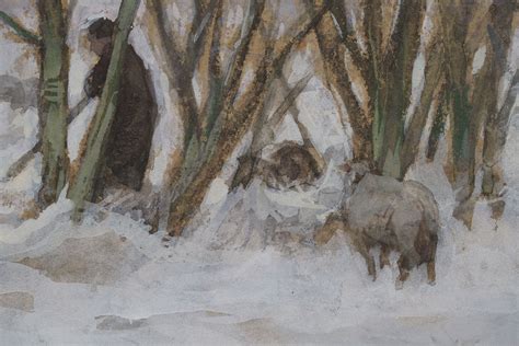 Anton Mauve Watercolours And Drawings For Sale Shepherd And Sheep