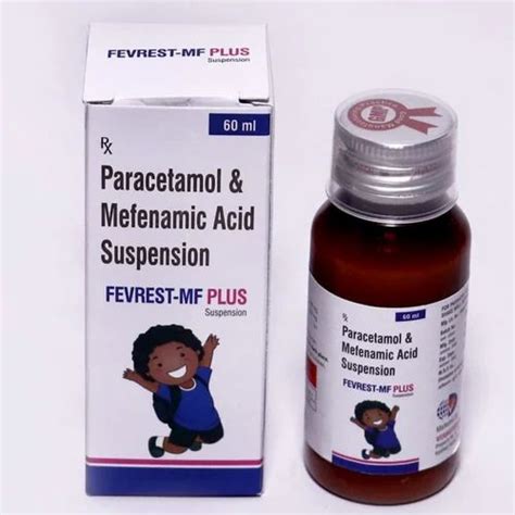 60ml Paracetamol Mefenamic Acid Suspension At Rs 53 Bottle Mefenamic