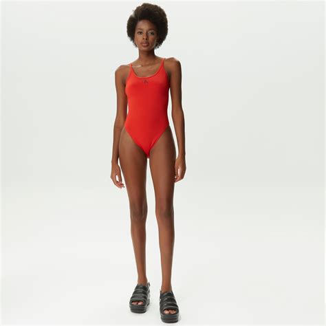 Calvin Klein Scoop Back One Piece Kadın Kırmızı Mayo KADIN Mayo Bikini SuperStep