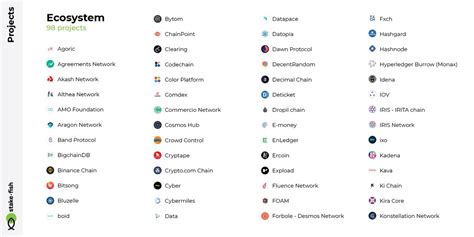 Cosmos Ecosystem Project Infographic : cosmosnetwork