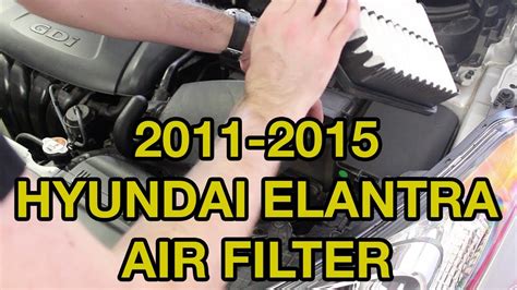 Hyundai Elantra Gt Air Intake Filter Replacement Youtube