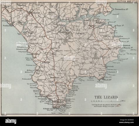 The Lizard Peninsula Cornwall Helston Mullion Helford River 1892 Old