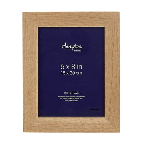 New England 6x8 Solid Oak Photo Frame Hampton Frames Retail