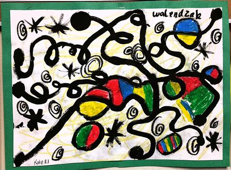 Paintbrush Rocket 1st Grade Joan Miro Abstracts