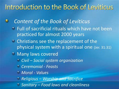 Ppt Leviticus Powerpoint Presentation Free Download Id2318316