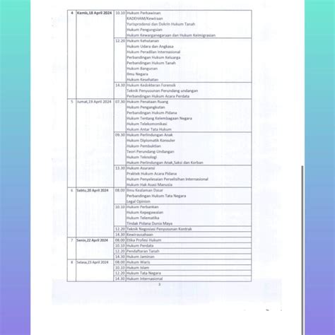 Jadwal Ujian Tengah Semester Genap Tahun Akademik 20232024 Fakultas