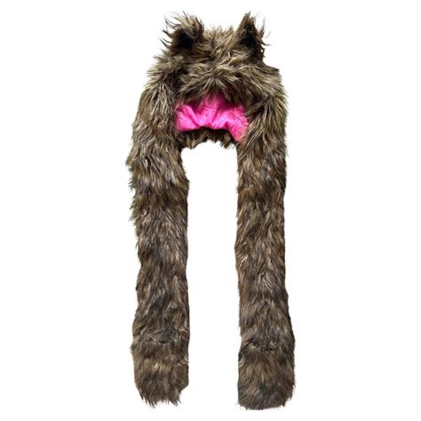 Scenecore Rave Fur Spirit Hood One Size Rave Depop