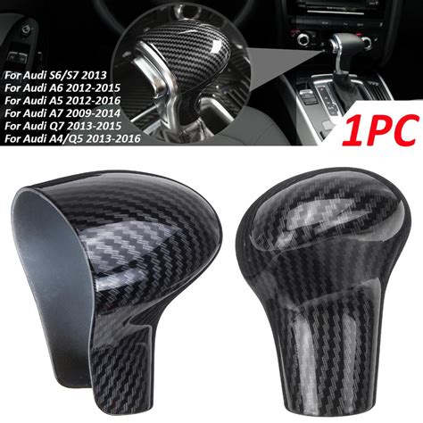 Buy Carbon Fiber Car Abs Gear Shift Knob Cover Trim For Audi S S A