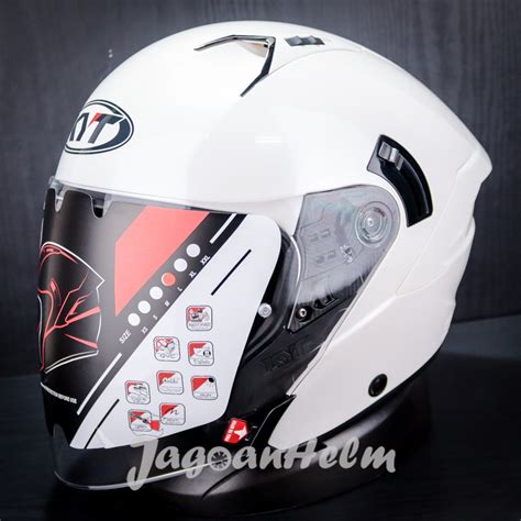 Jual HELM KYT NFJ WHITE HALF FACE Indonesia Shopee Indonesia