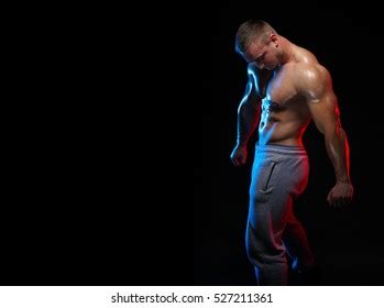 Male Bodybuilder Athlete Naked Torso Posing Stock Photo Shutterstock