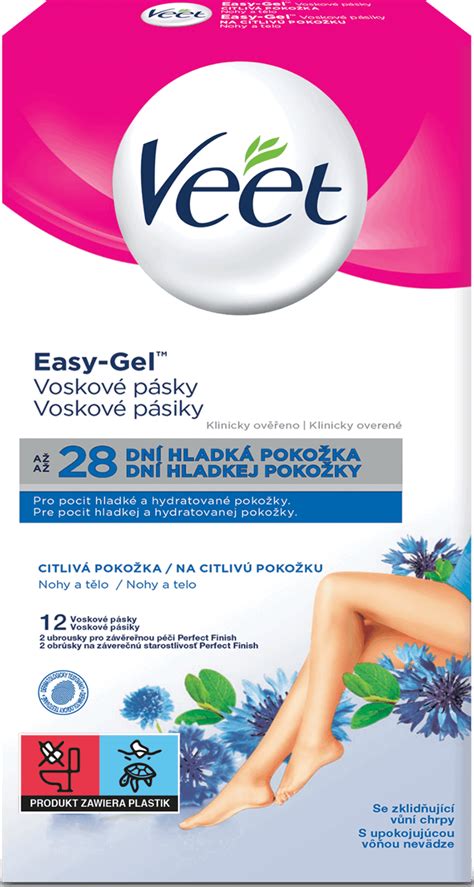 VEET easy gel plastry z woskiem do depilacji ciało i nogi skóra