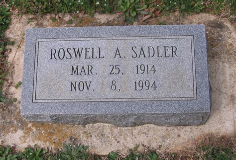 Roswell Anderson Sadler Sr 1914 1994 Mémorial Find a Grave