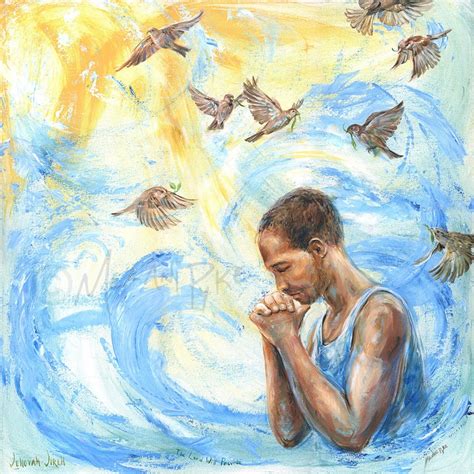 Jehovah Jireh The Lord Will Provide Original Oil Painting Of Man