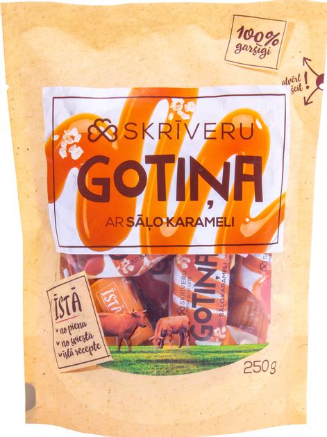 Конфеты Skriveru Gotina молочные с соленой карамелью 250 г ...