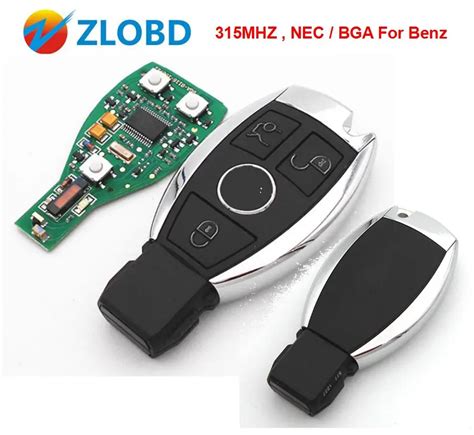 2017 New Car Smart Key For BENZ NEC BGA 3 Buttons 315MHz 433MHz Auto