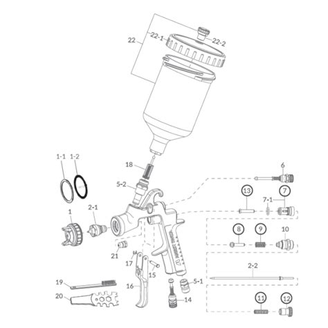 Iwata W-400 WB1/WB2/WBX Spare Parts
