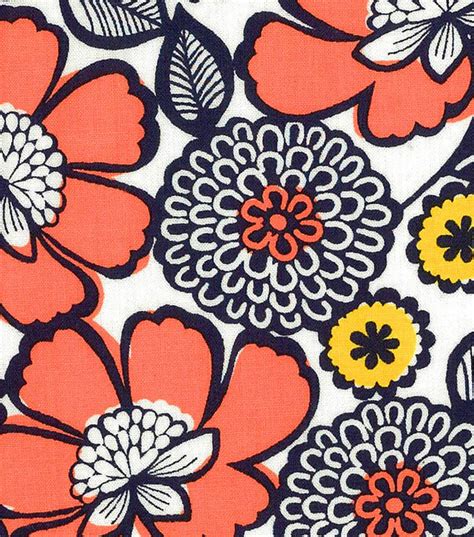 Quilter S Showcase Fabric Navy Marigold Floral JOANN Cotton