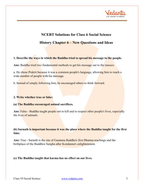 Ncert Solutions For Class Social Science History Our Past Chapter