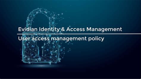 Evidian Identity And Access Management User Access Management Policy