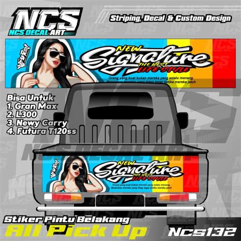 Stiker Pintu Bak Belakang All Pick Up L300 FUTURA T120SS NEW CARRY