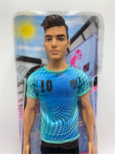 Barbie Ken Soccer Player Doll Brown Hair Mattel Etsy