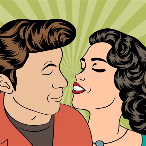 Pop Art Kissing Couple Stock Vector Illustration Of Kitsch 38249937