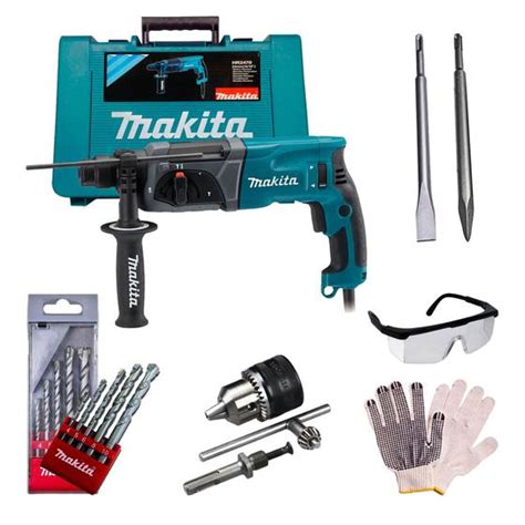 Martelete Combinado Sds Hr2470 800w Makita Kit De Ferramentas