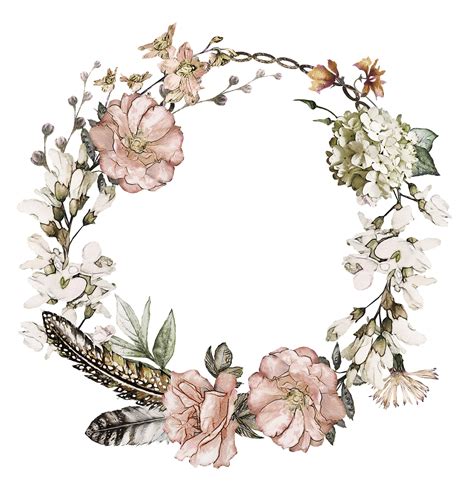 Pin By On Flower Frame Floral Watercolor Wreath