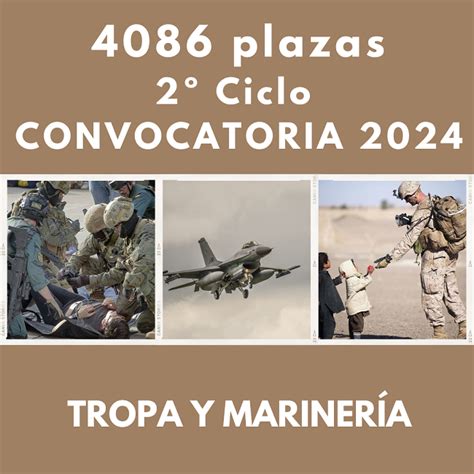 4086 plazas TROPA Y MARINERÍA segundo ciclo CONVOCATORIA 2024