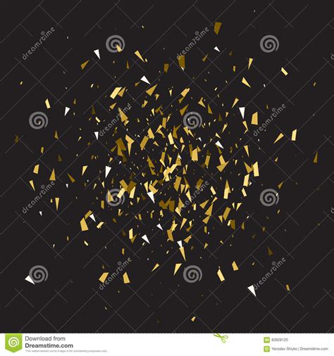 Abstract Gold Glitter Splatter Background For The Card Stock Vector