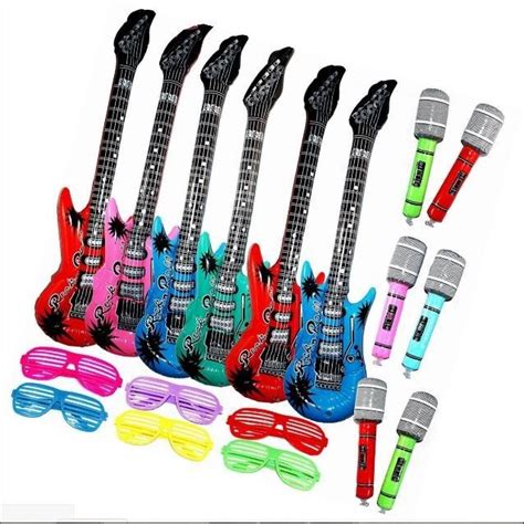 Joyin Toy Inflatable Rock Star Toy Set 6 Electric Guitar 38 Inches 6 Microp Ebay