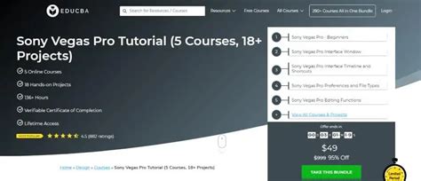 Top 10 FREE Best Online Sony Vegas Courses Certs 2025