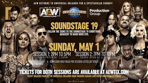 Aew Announces Universal Studio Tapings For 51 Fightful News