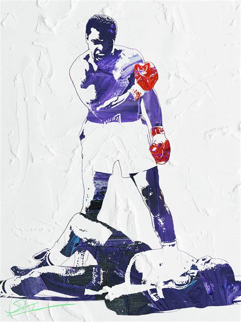 Muhammad Ali iconic knockout of Sonny Liston Mixed Media by Scott ...