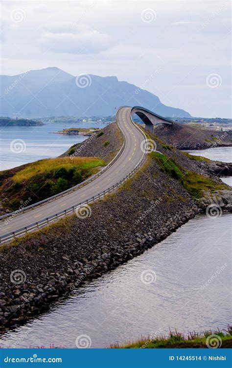 Atlantic Road In Norway Storseisundet Bridge Stock Image ...