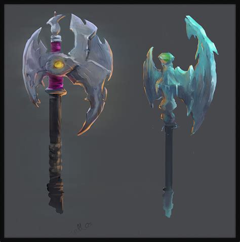 Battle Axe Weapon Gallery For Concept Art Inspiration