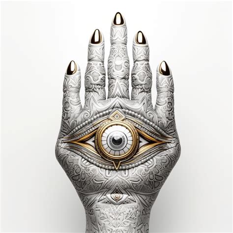 Premium Ai Image Illustration Of Hand Of Fatima With Eye Hamsa Very